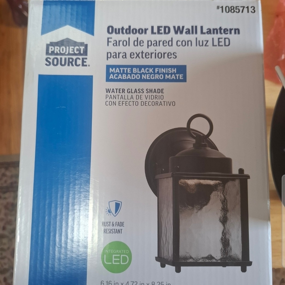 Black LED Wall Lantern